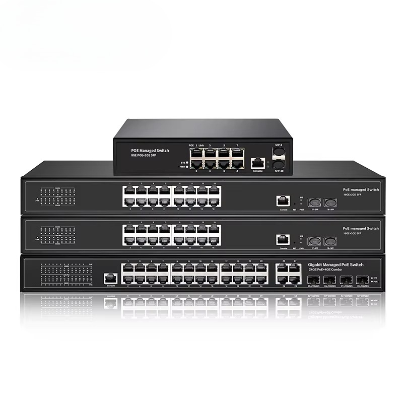 8-портовый, 16-портовый, 24-по – обзор и цена Managed Gigabit Poe Switch 8 Port 802.3At